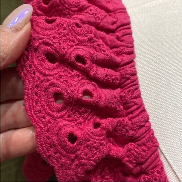 House of Harlow Elegant Pink cotton Ruffled skirt set ( 2 pc) - Picture 3 of 8